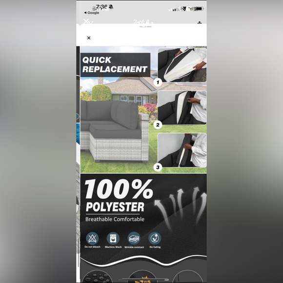 12 Piece Outdoor Cushion
Covers - Picture 2 of 4